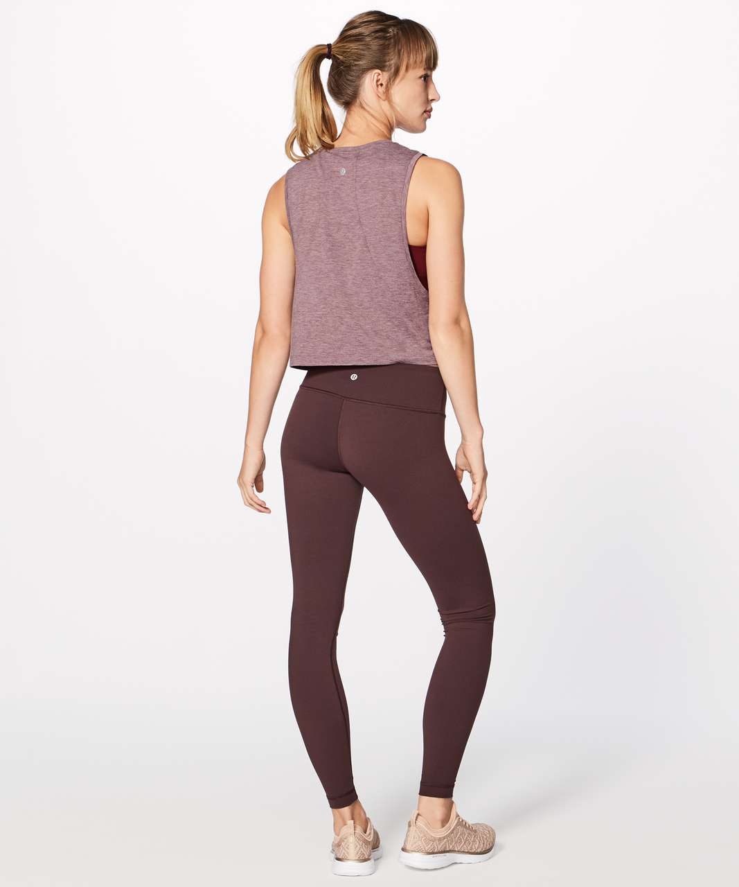 Lululemon Box It Out Crop Tank - Heathered Oxblood