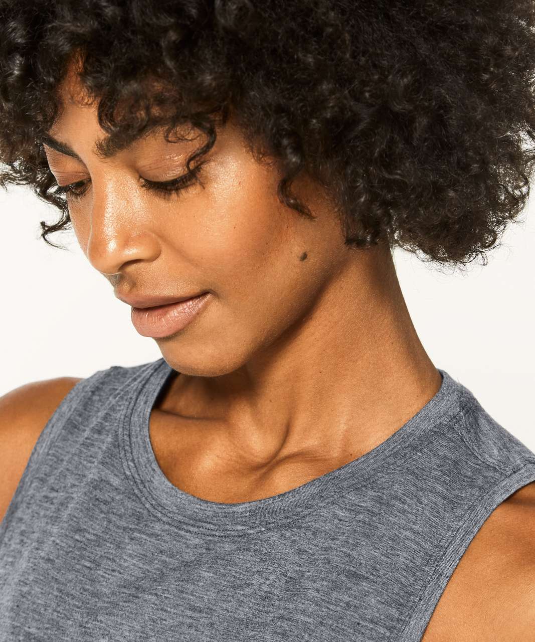 Lululemon Box It Out Crop Tank - Heathered Black