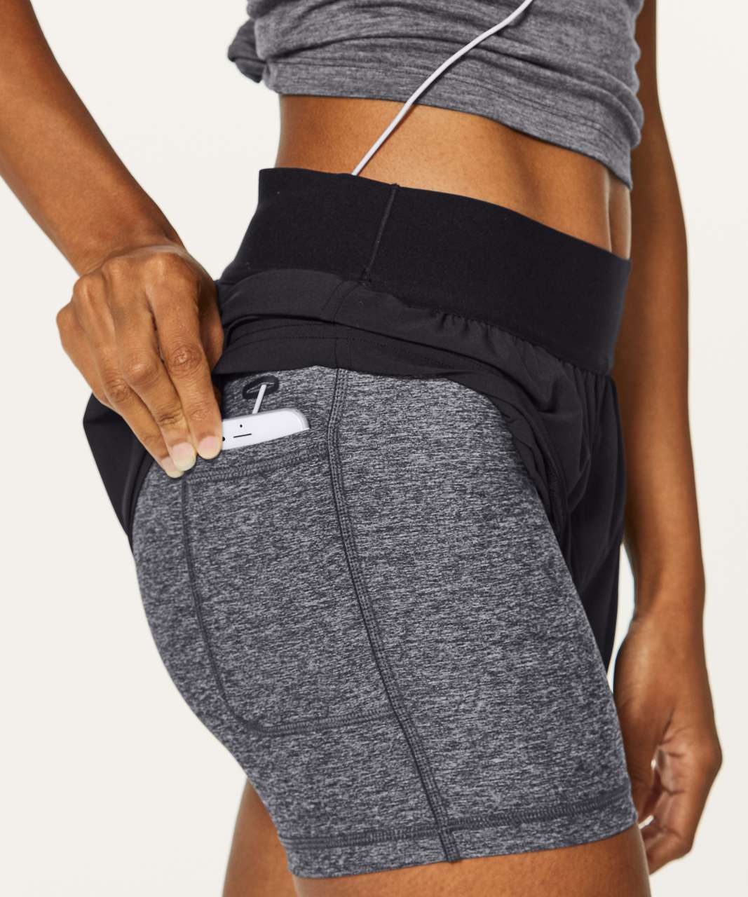 Lululemon Box It Out Short (5) - Black / Heathered Black - lulu