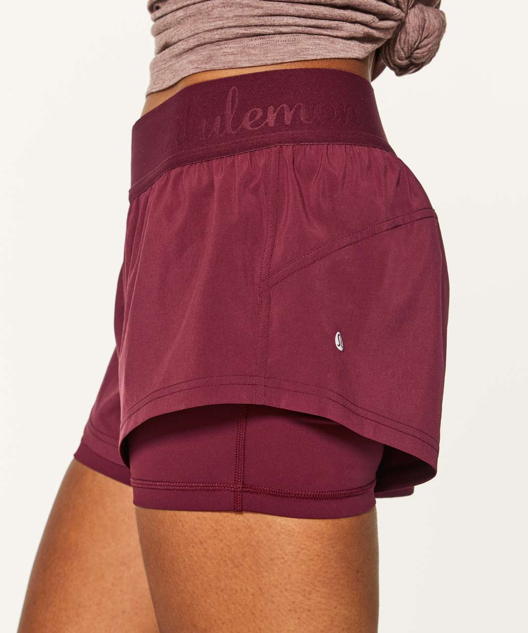 Lululemon Box It Out Short (5") - Deep Rouge