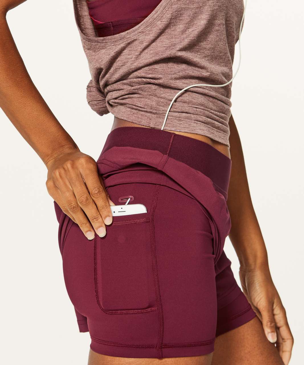 Lululemon Box It Out Short (5") - Deep Rouge