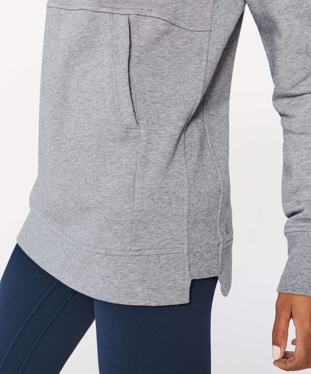 Lululemon Press Pause Pullover - Heathered Medium Grey - lulu fanatics