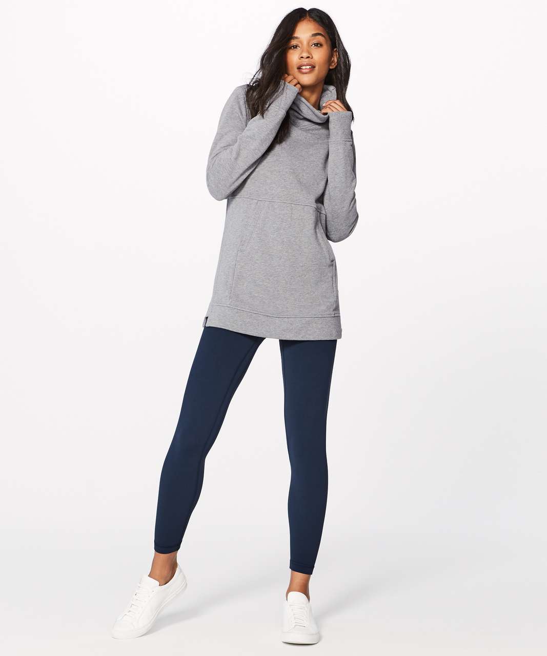 Lululemon Press Pause Pullover - Heathered Medium Grey