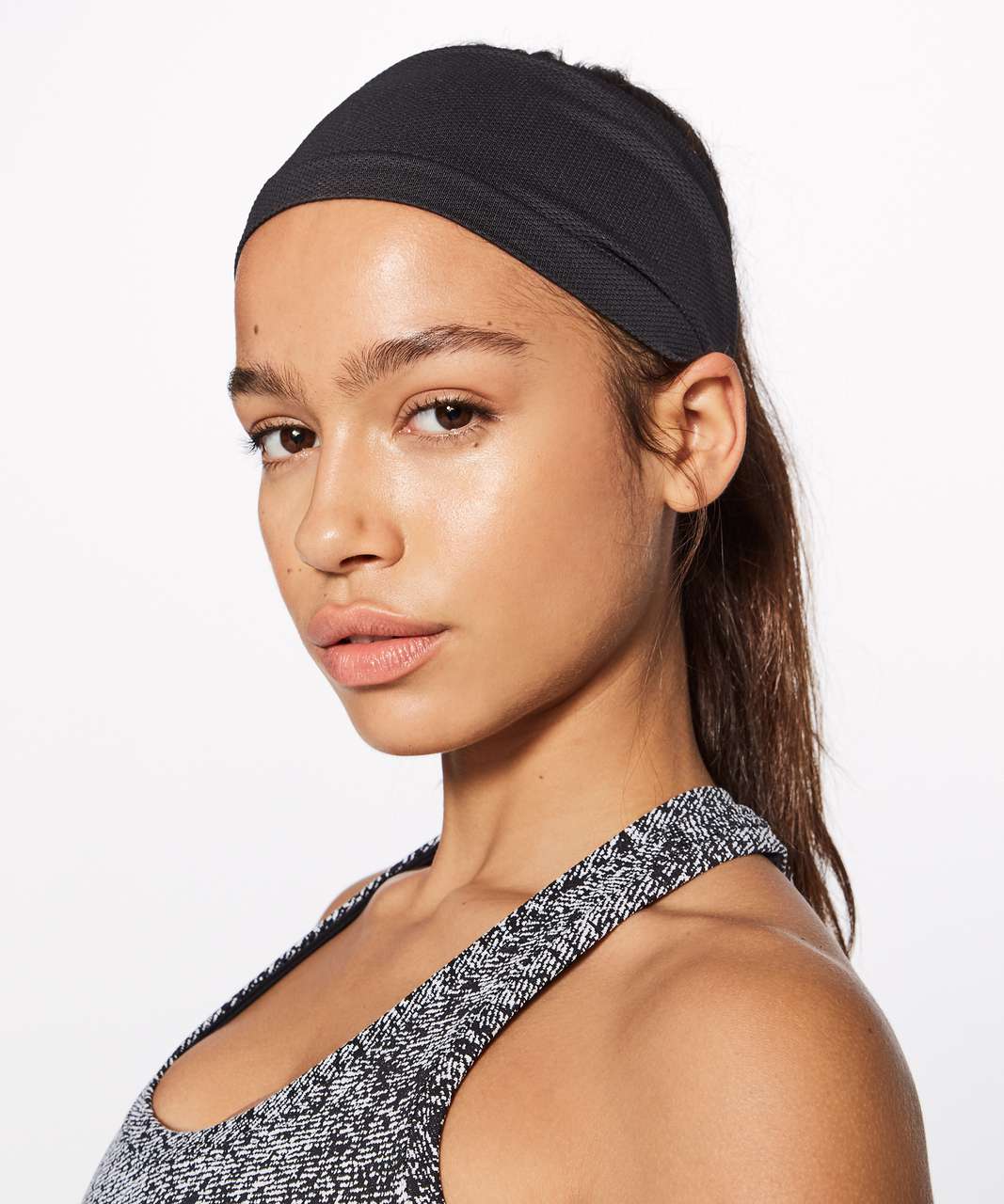 lululemon athletica Nulu Wide Reversible Headband in Black