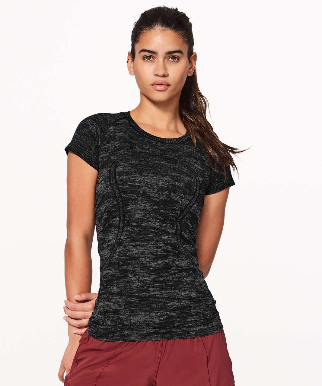 Lululemon Swiftly Tech Short Sleeve Crew *Lunar New Year - Black / Black -  lulu fanatics