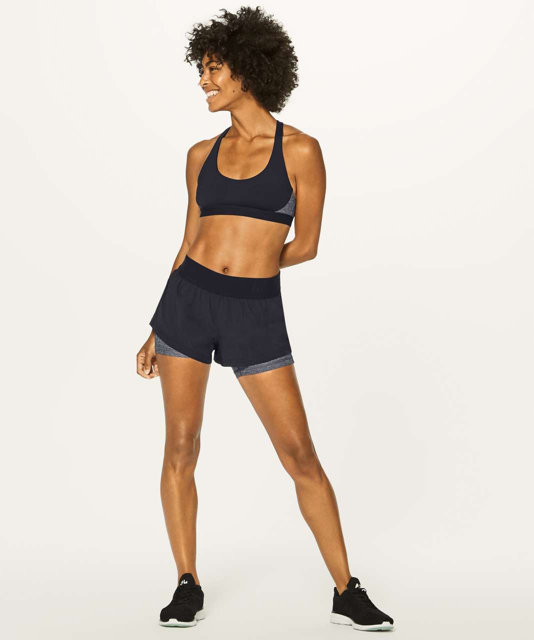 Lululemon Box It Out Bra - Black / Heathered Black