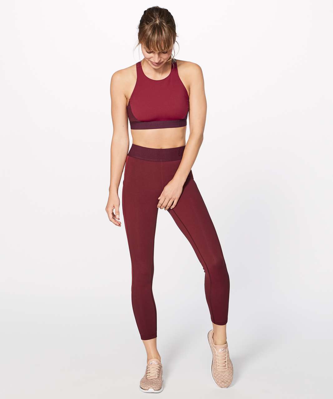 Lululemon Bob & Weave Bra - Oxblood / Deep Rouge