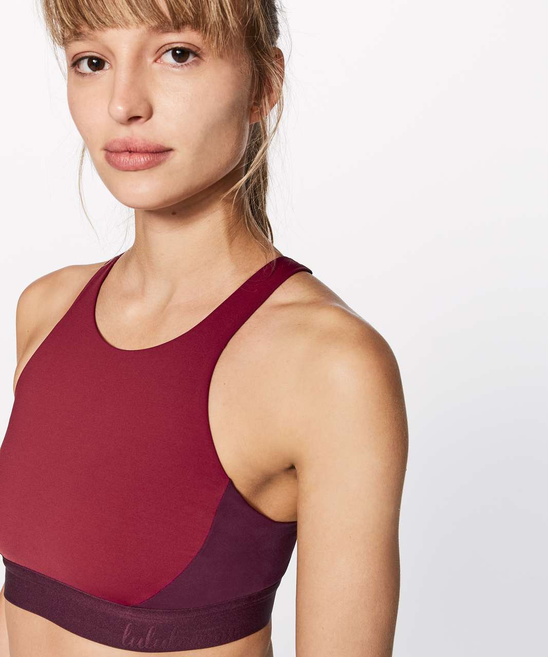 Lululemon Bob & Weave Bra - Oxblood / Deep Rouge - lulu fanatics