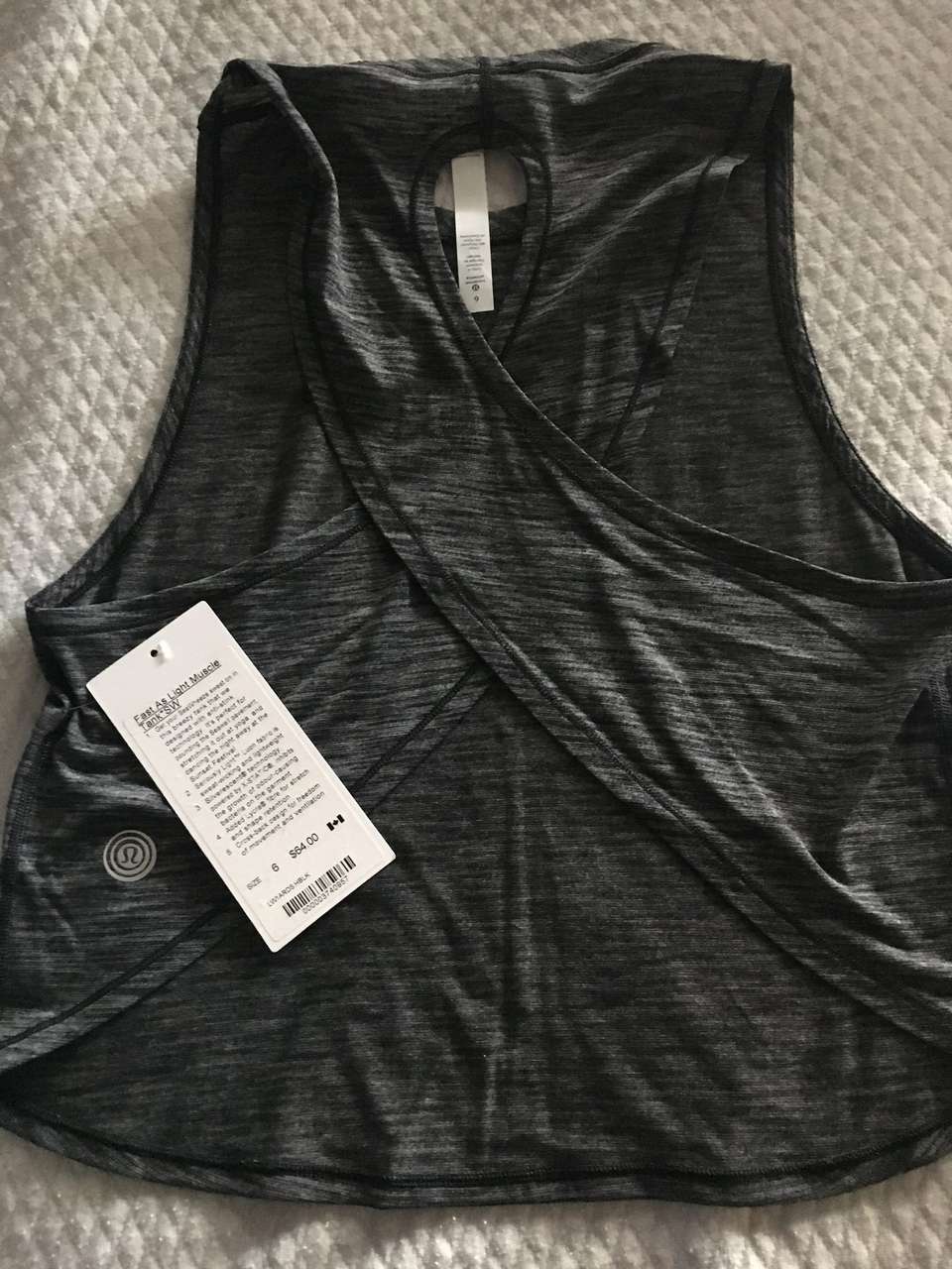 Lululemon Fast As Light Muscle Tank *SW - 2017 Seawheeze - Heathered Black