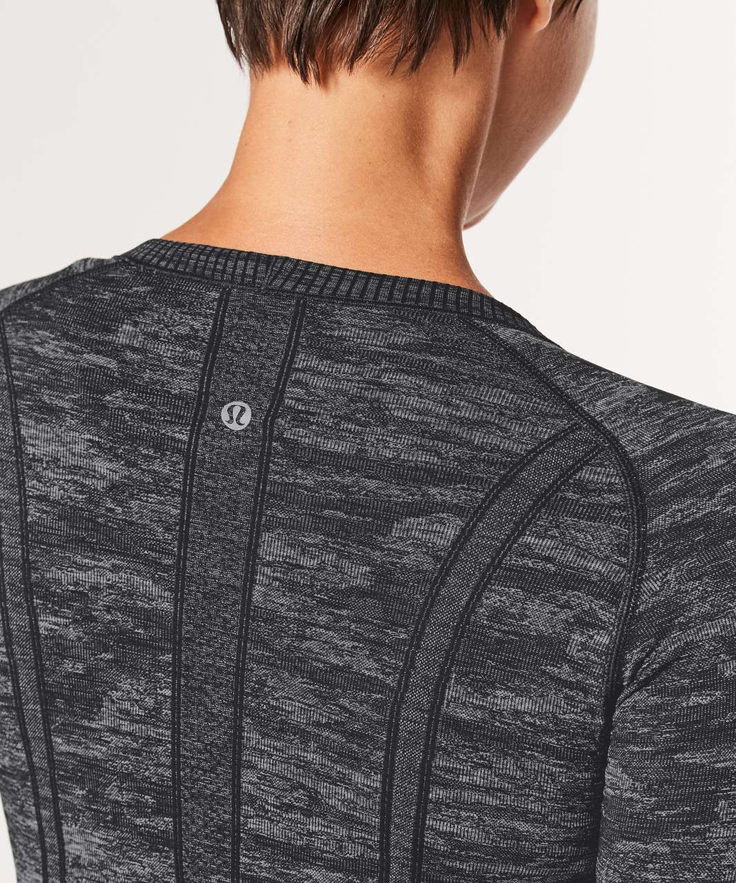 Lululemon Swiftly Tech Long Sleeve Crew - Black / White / Black