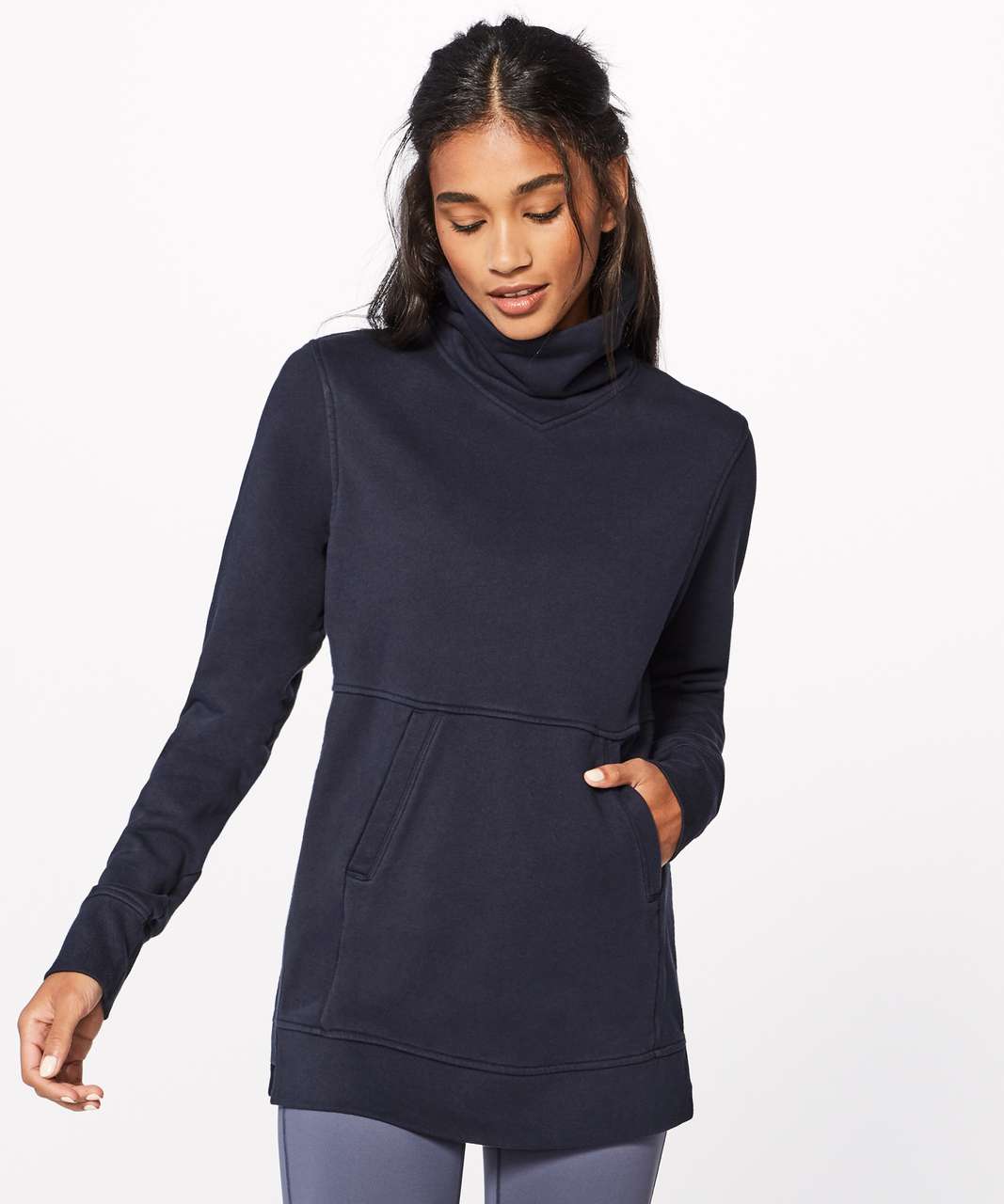 Lululemon Press Pause Pullover Sweatshirt Midnight Navy Size 2 / 4  Turtleneck