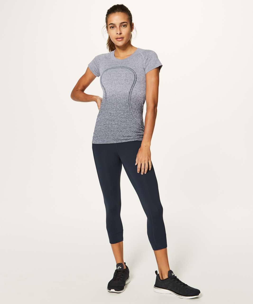 Lululemon Swiftly Tech Short Sleeve Crew - White / Dark Cast