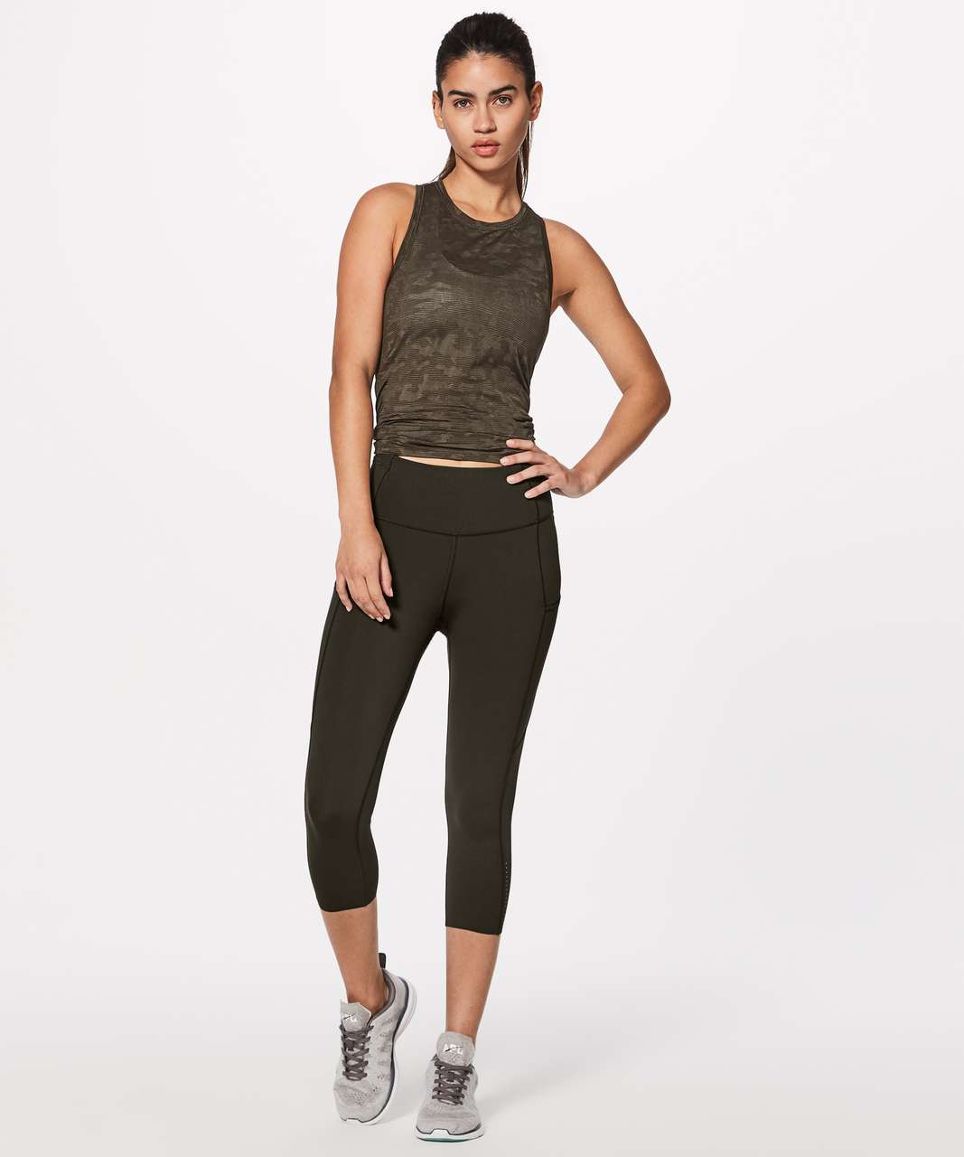 Lululemon Fast & Free Crop II *Nulux 19 - Dark Olive (First Release) -  lulu fanatics