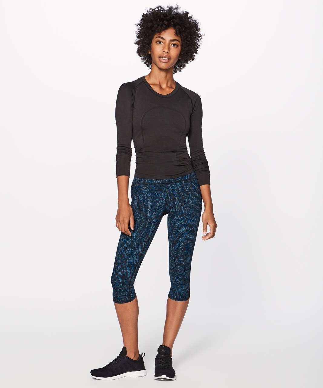 Lululemon Train Times Crop (17) - Pulse Capri Black / Black - lulu fanatics