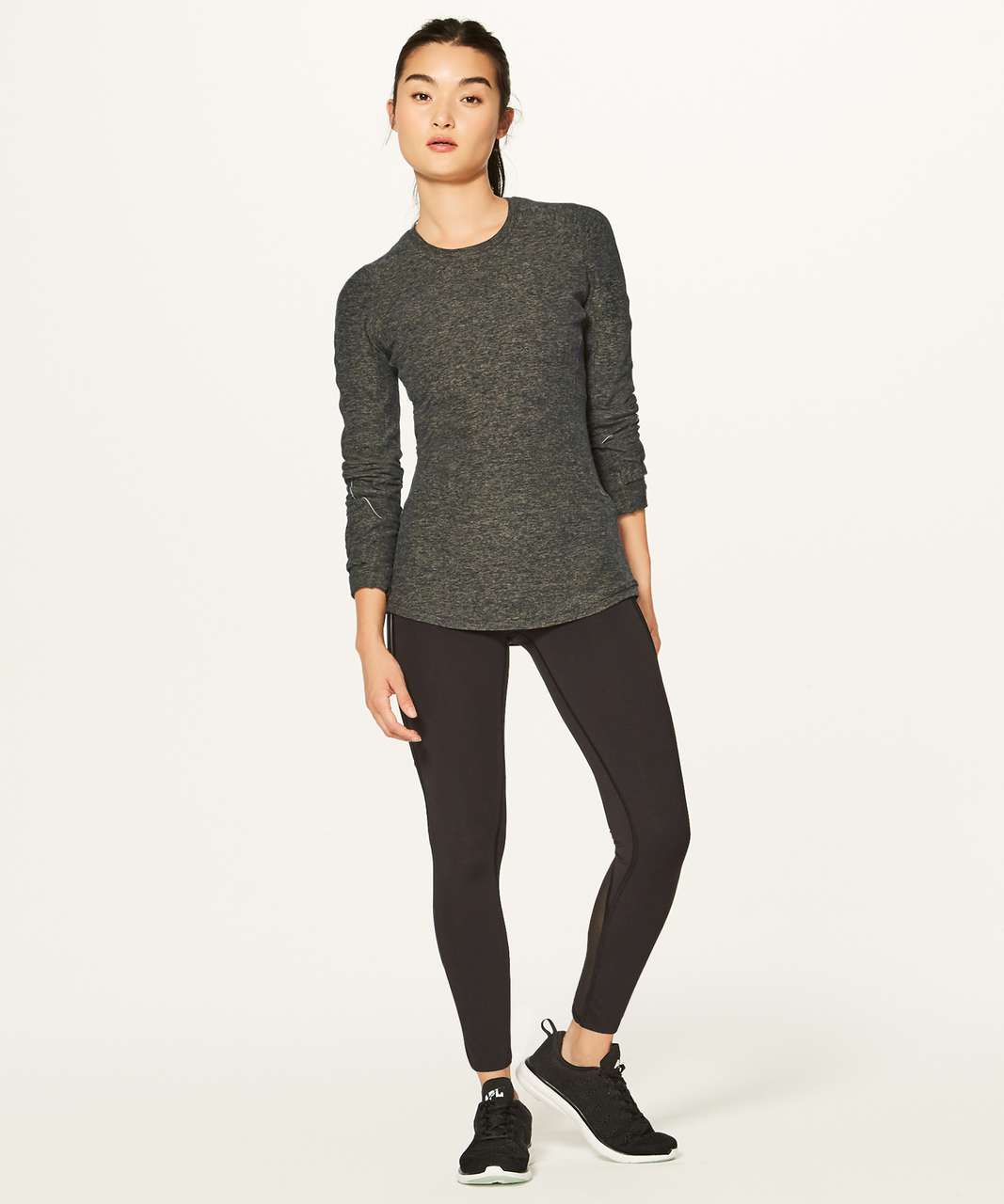 Lululemon Extra Mile Long Sleeve - Heathered Utilitarian