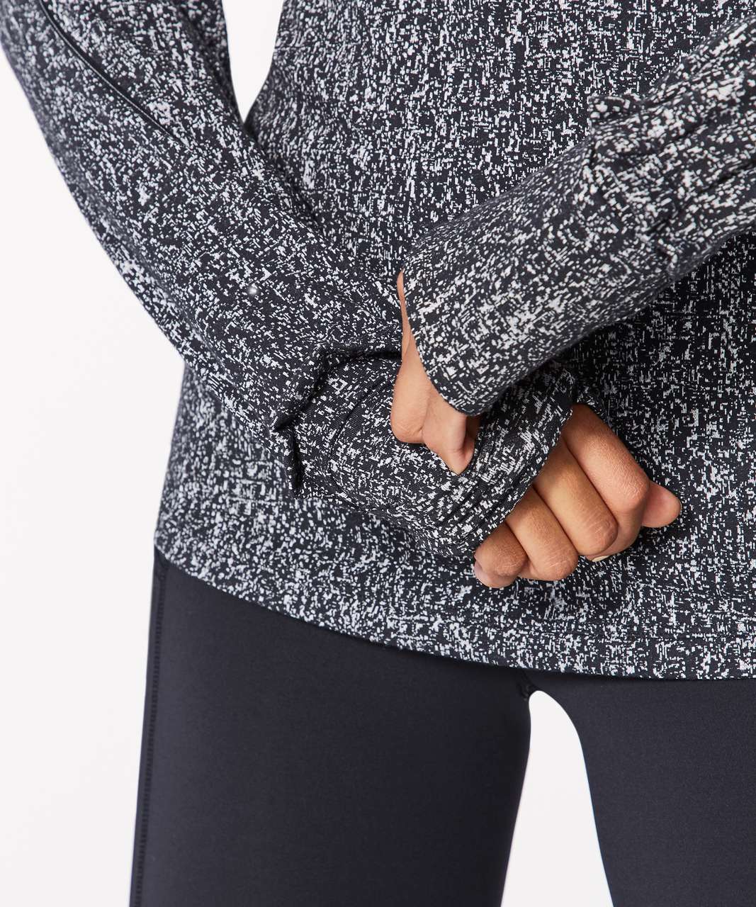 Lululemon Extra Mile Long Sleeve - Running Luon Suited Jacquard Black ...