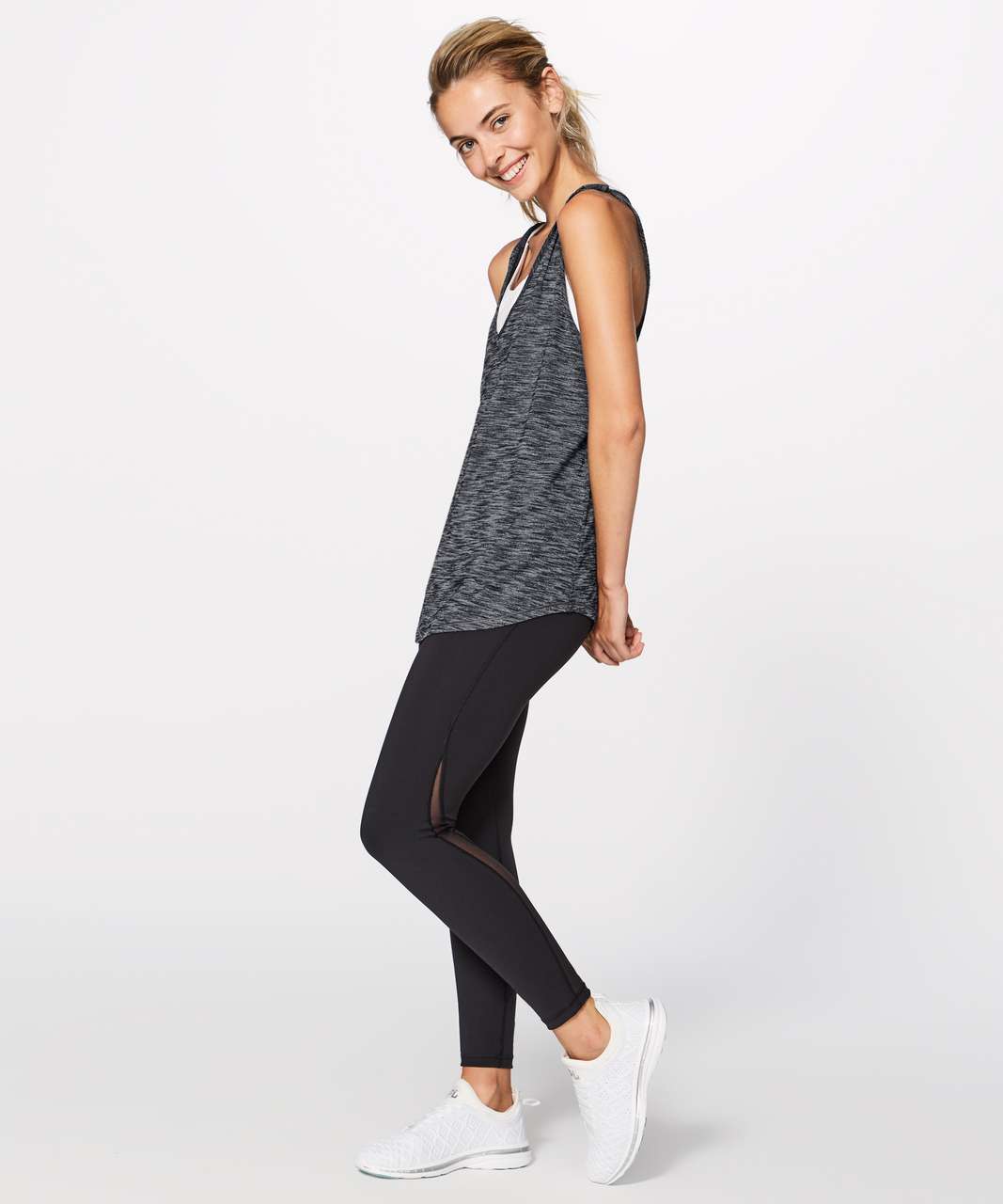 Lululemon Do The Twist Tank - Heathered Black