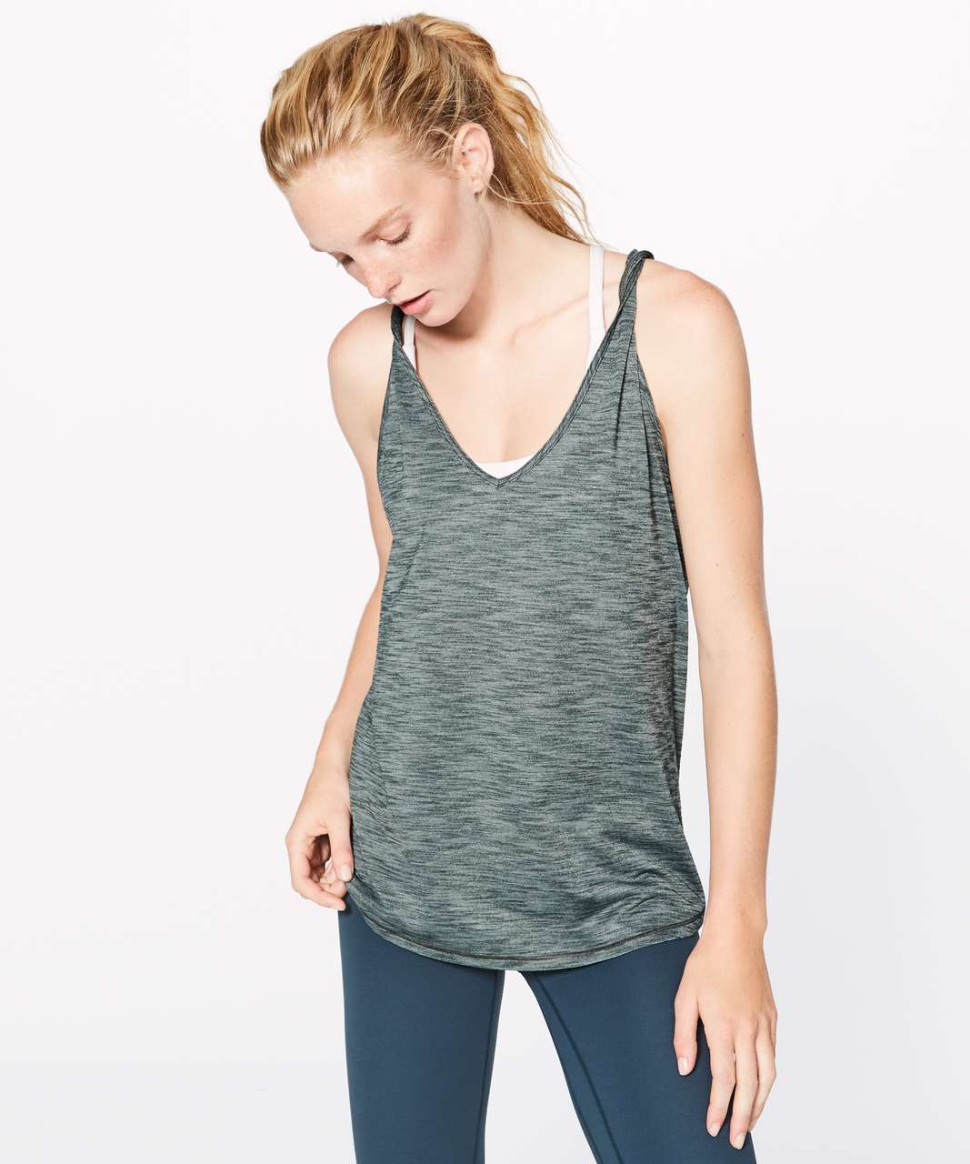 Lululemon Do The Twist Tank - Heathered Dark Forest