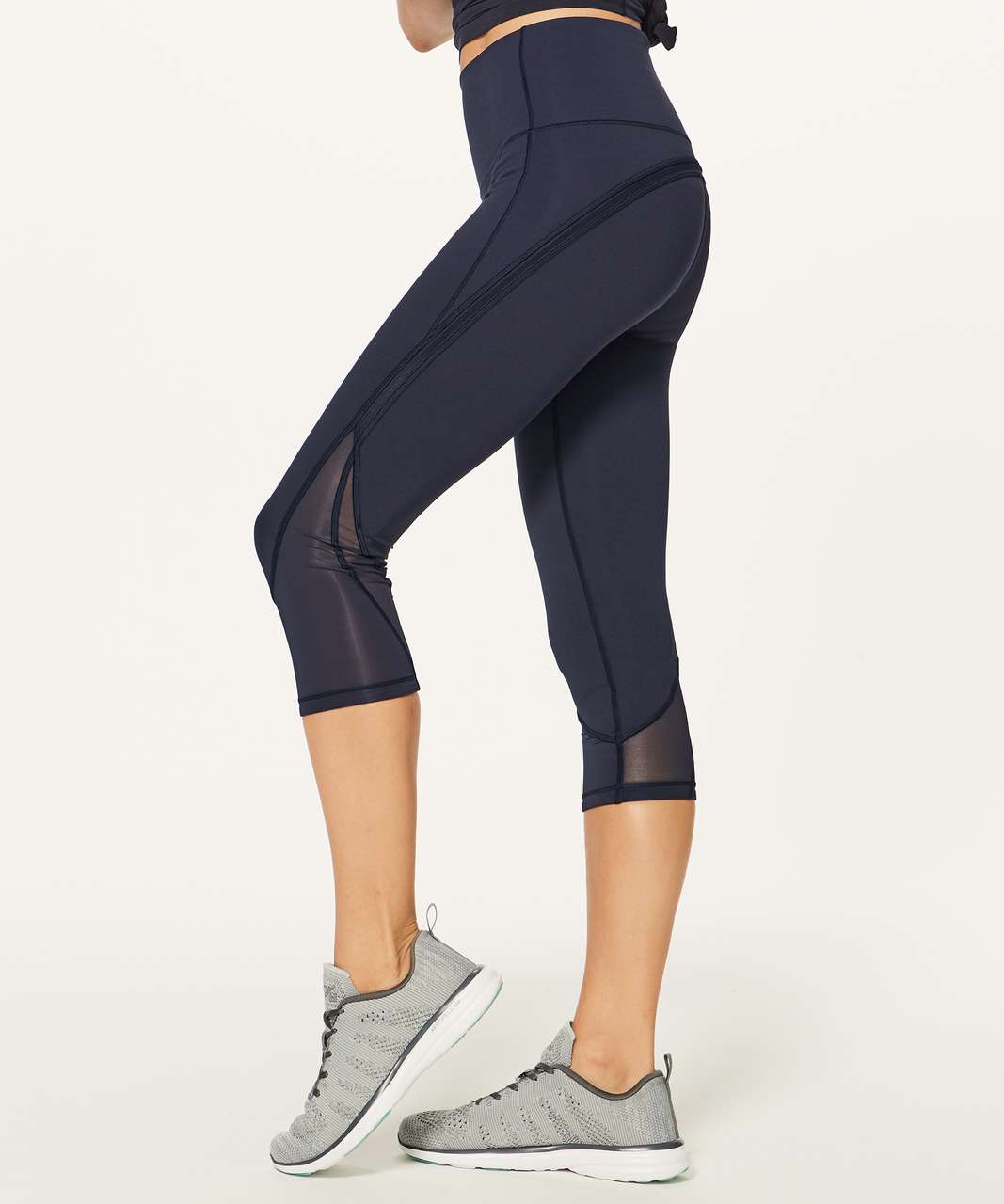 Lululemon Fresh In Mesh Crop (19) - Midnight Navy - lulu fanatics