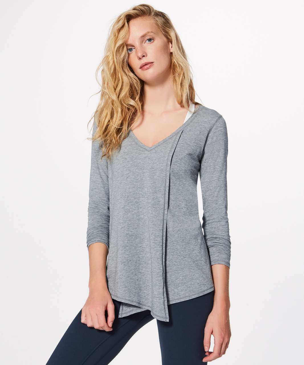 Lululemon Knot A Problem Long Sleeve - Heathered Medium Grey