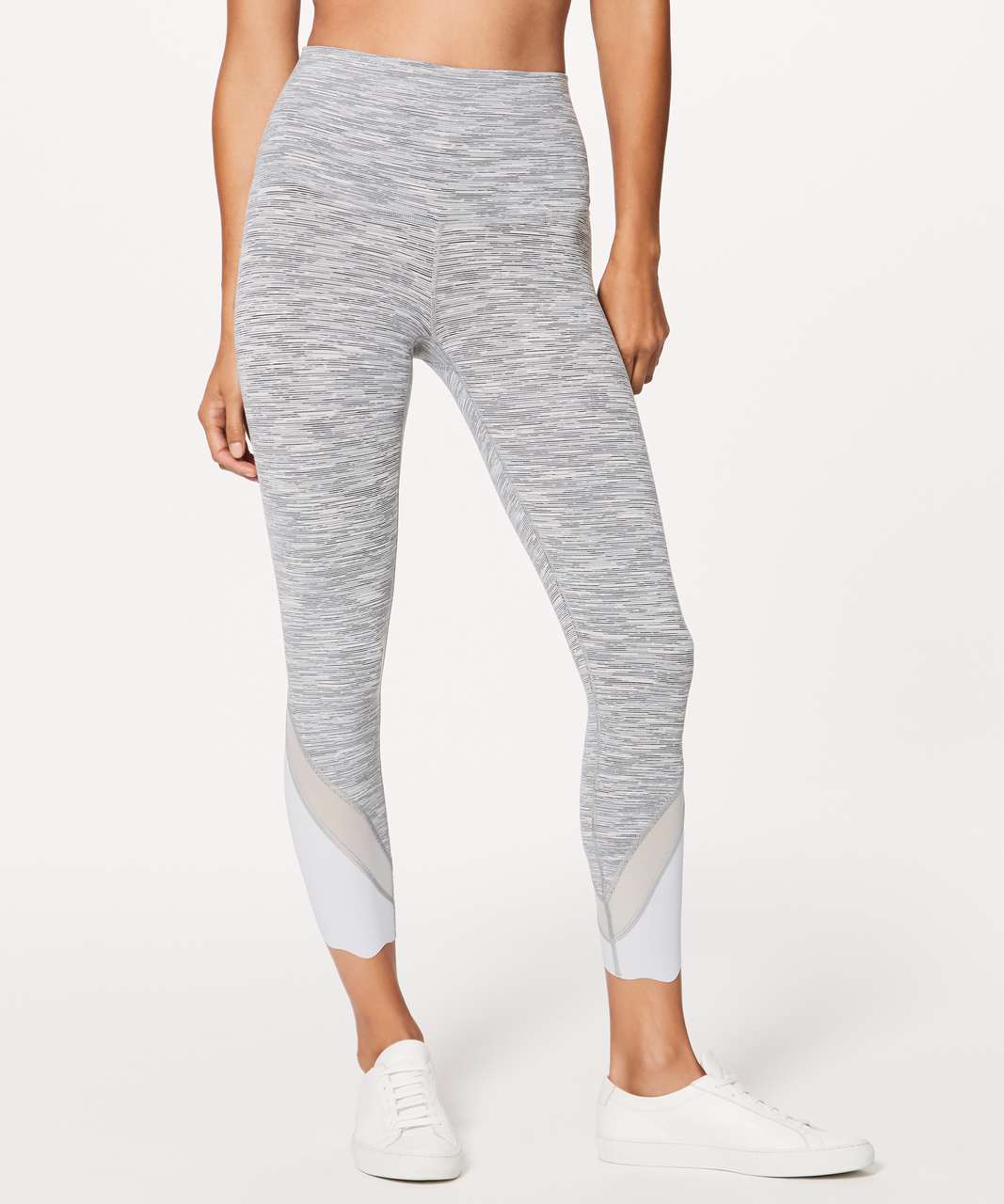 Lululemon Wunder Under Crop II (Special Edition) *Scallop 23" - Wee Are From Space Silver Spoon / Silver Spoon