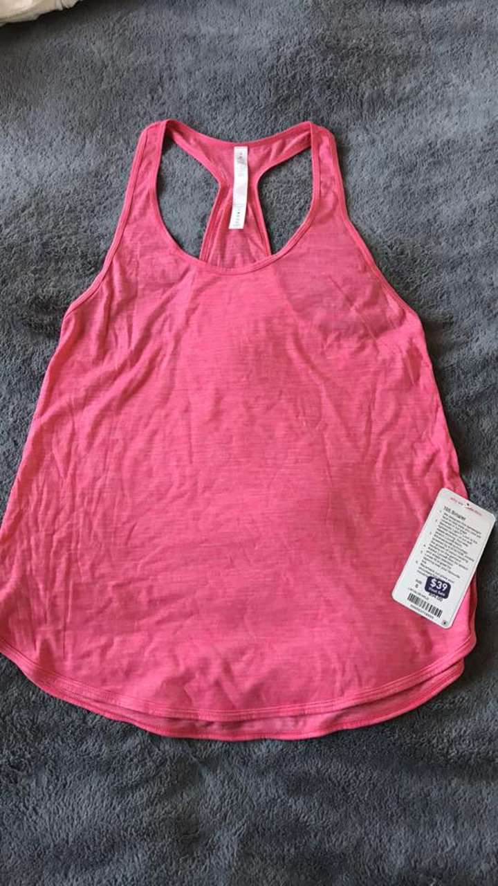 Lululemon 105 Singlet - Heathered Pink Lemonade