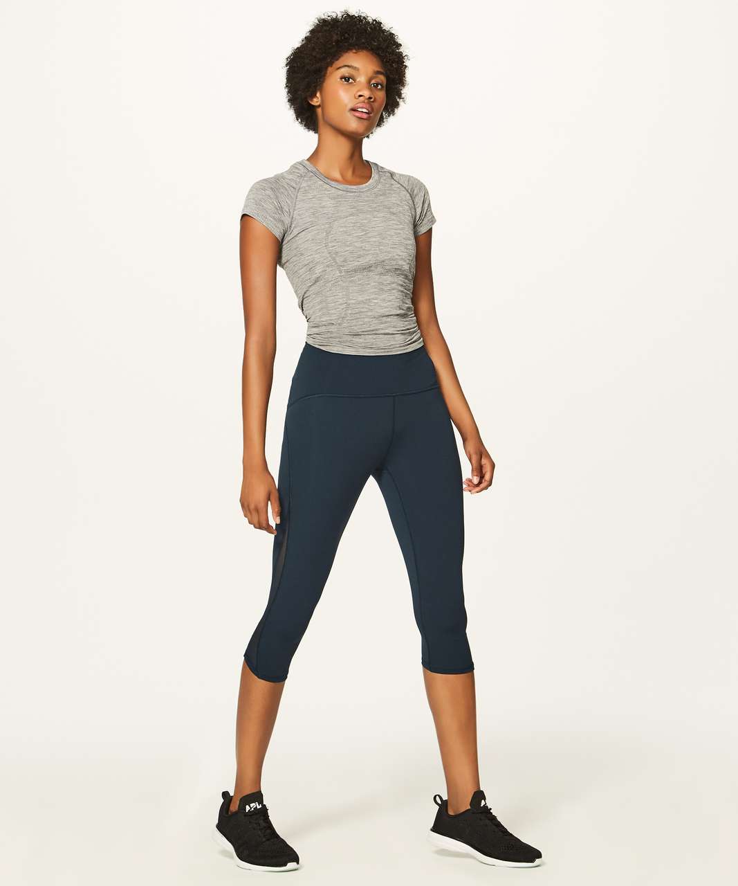 Lululemon Train Times Crop (17" ) - Nocturnal Teal