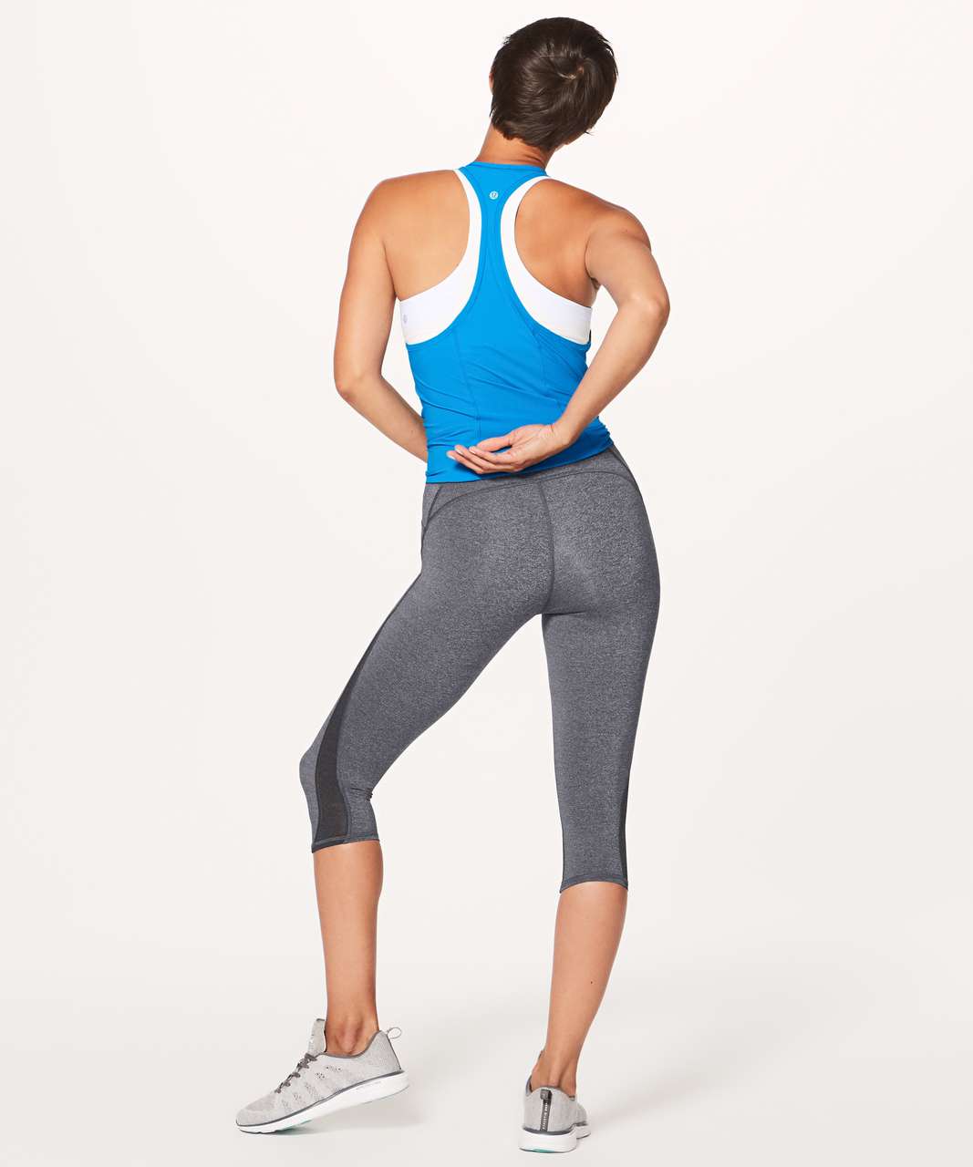 Lululemon Train Times Crop (17" ) - Heathered Black