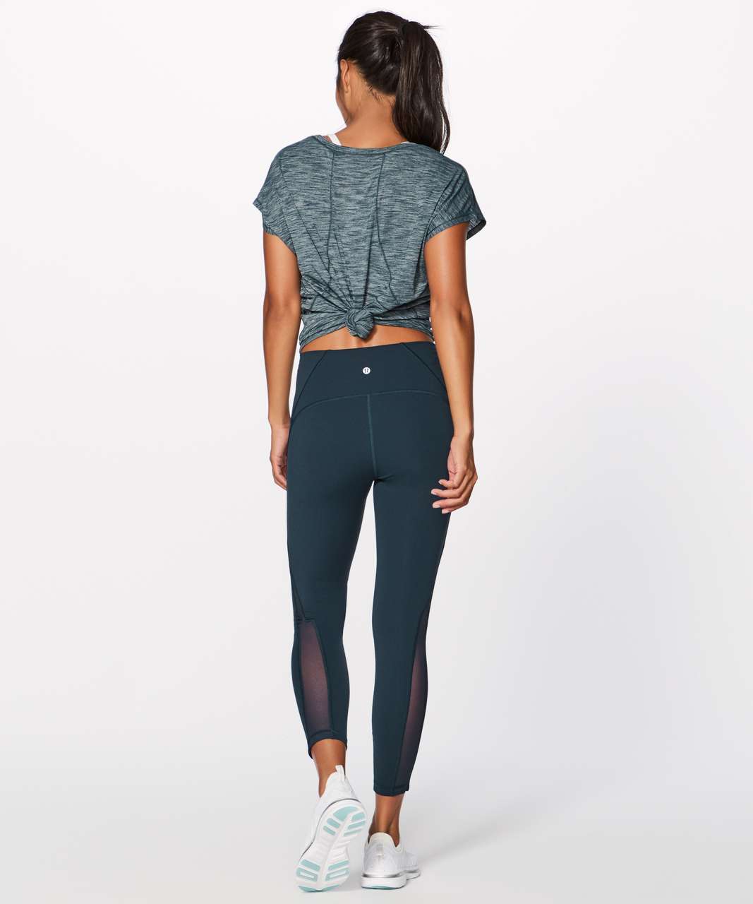 Lululemon Train Times 7/8 Pant 25 Interlaced Starlight Black