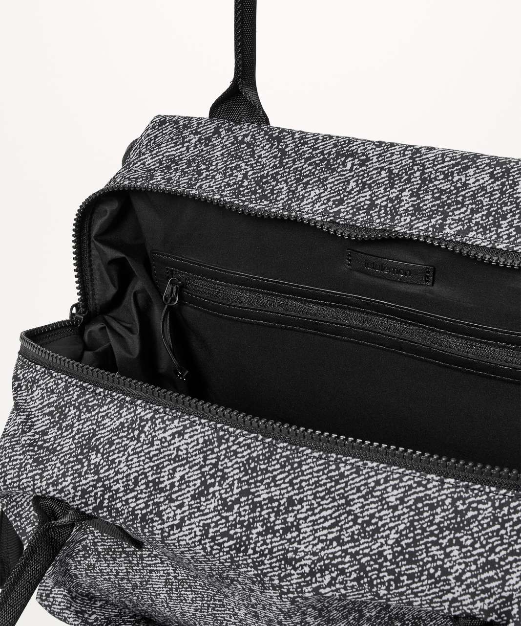 Lululemon Go Lightly Duffel (32L) - Irregular Denim Twill Print Ice Grey Black