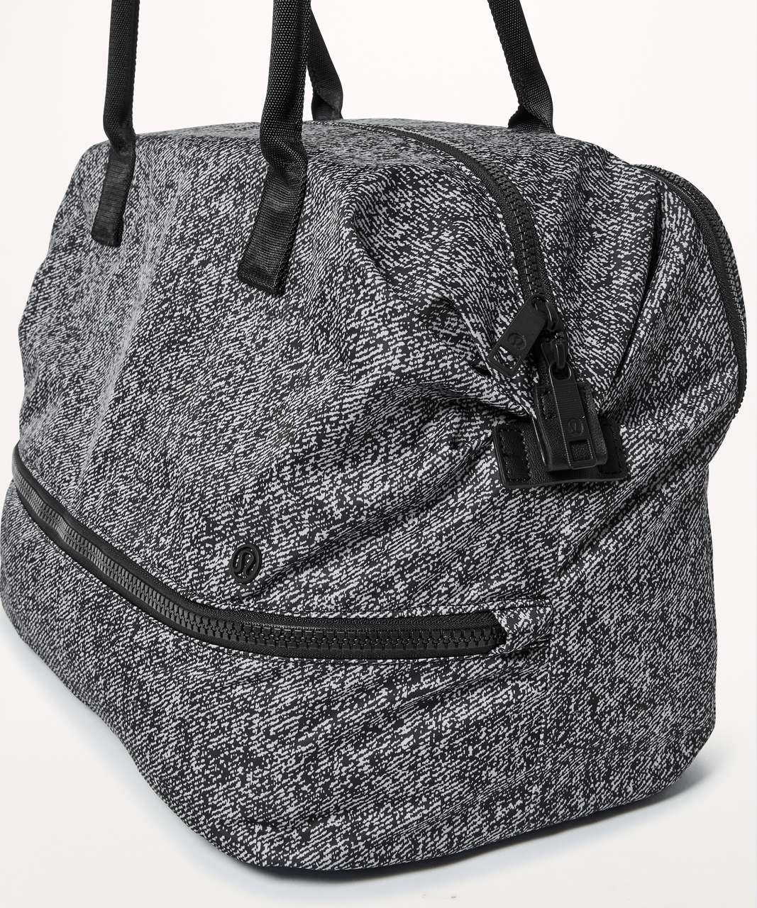 Lululemon Go Lightly Duffel (32L) - Irregular Denim Twill Print Ice Grey Black