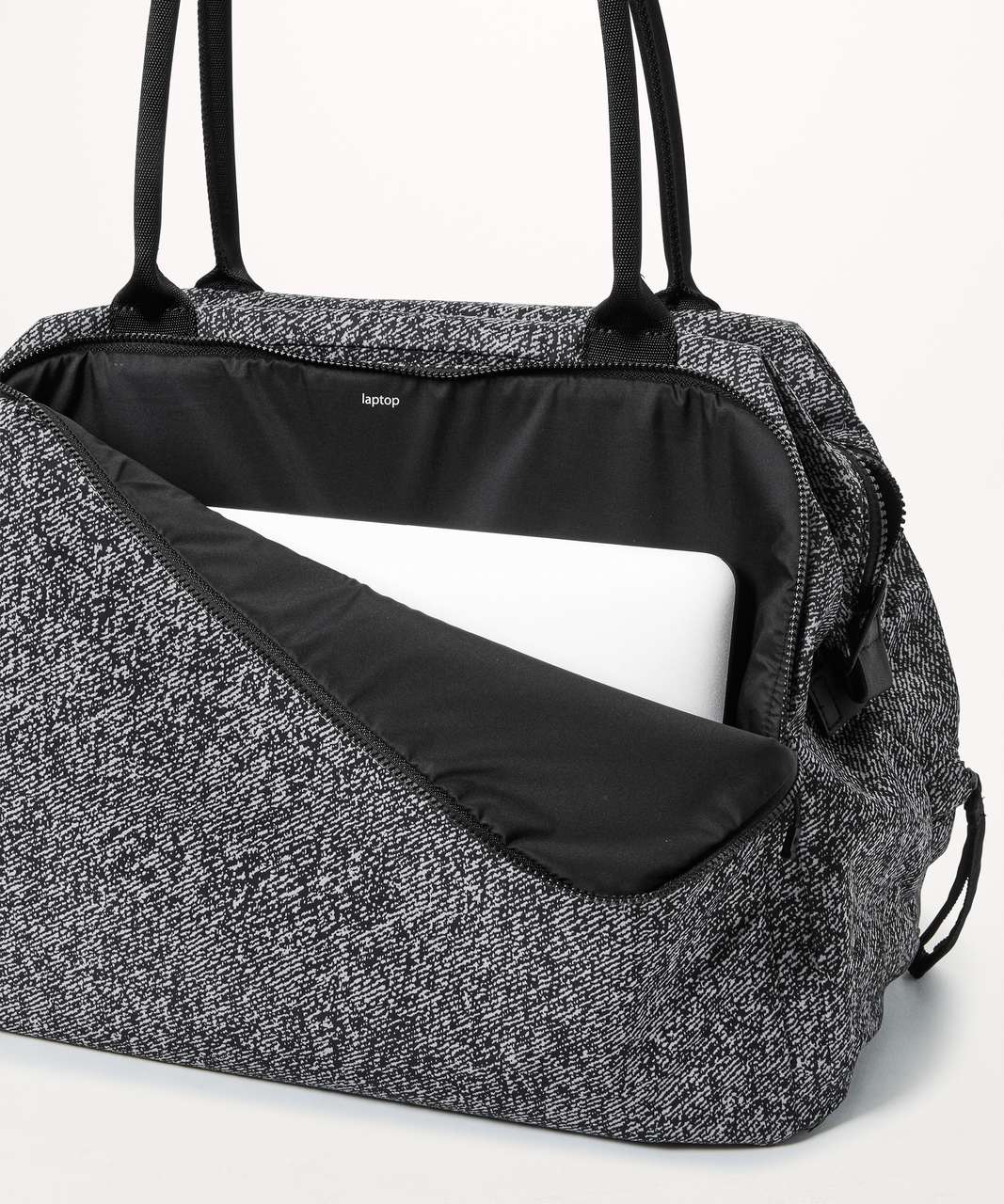 Lululemon Go Lightly Duffel (32L) - Irregular Denim Twill Print Ice Grey Black