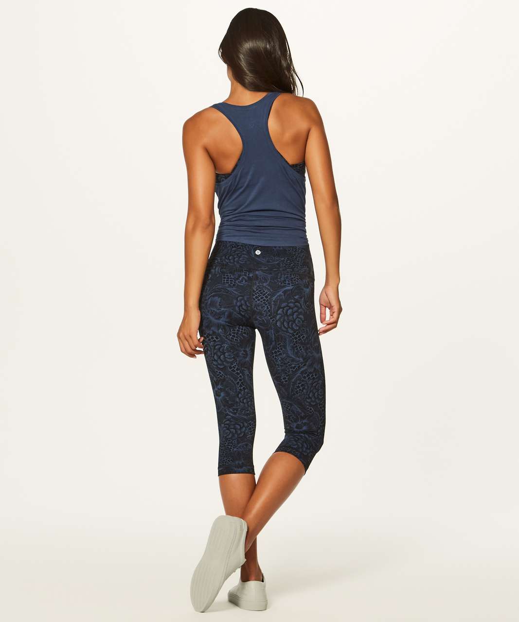 Lululemon Wunder Under Hi-Rise 1/2 Tight *Full-On Luxtreme 17" - Nouveau Mach Blue Black