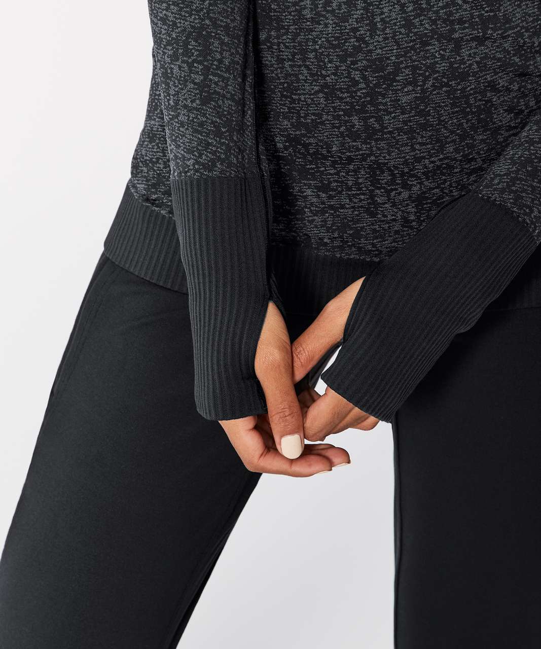 Lululemon Rest Less 1/2 Zip - Black / Dark Cast