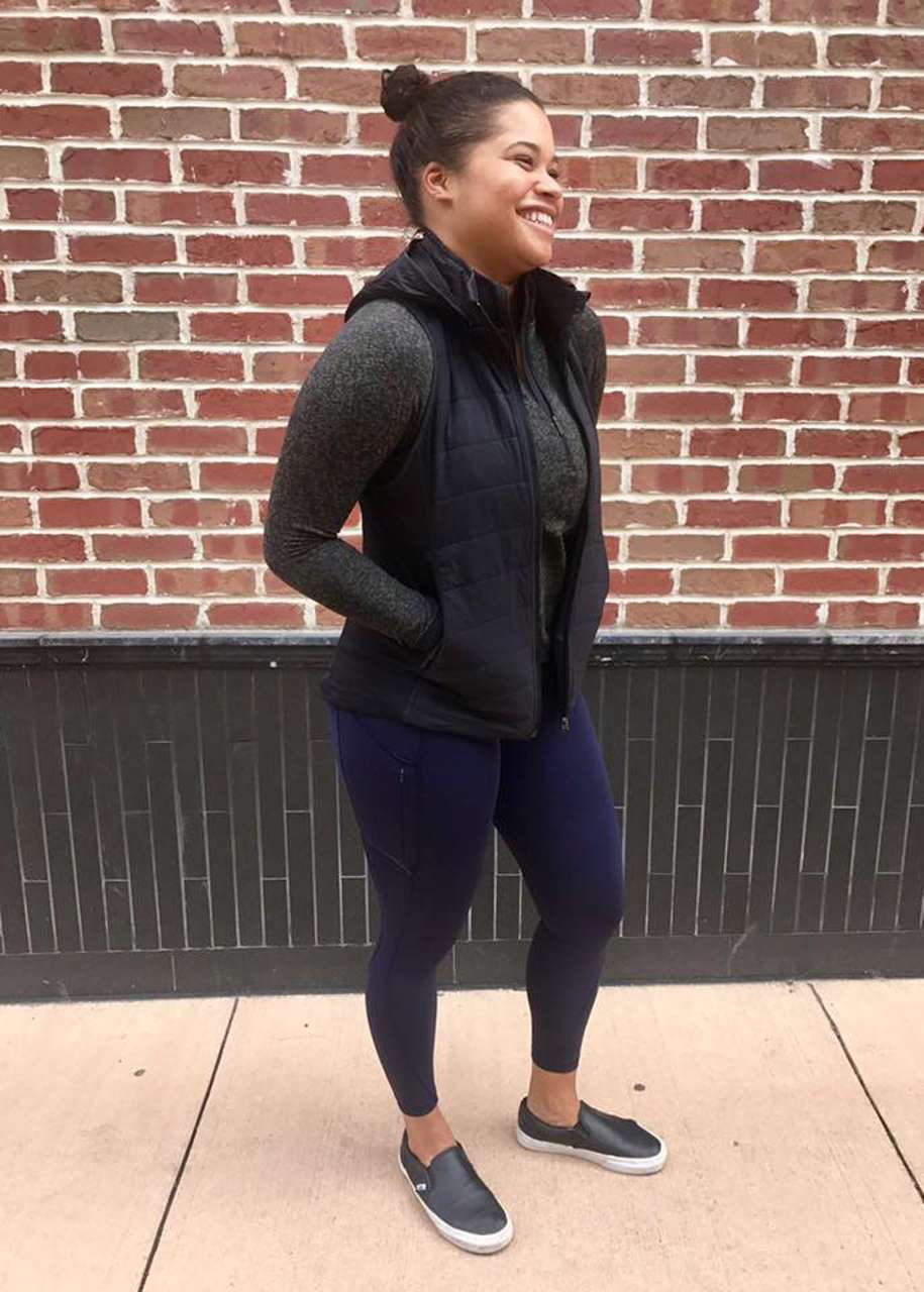 Lululemon Rest Less 1/2 Zip Black Grey Heather Pullover Jacket Running  Small - $42 - From bria