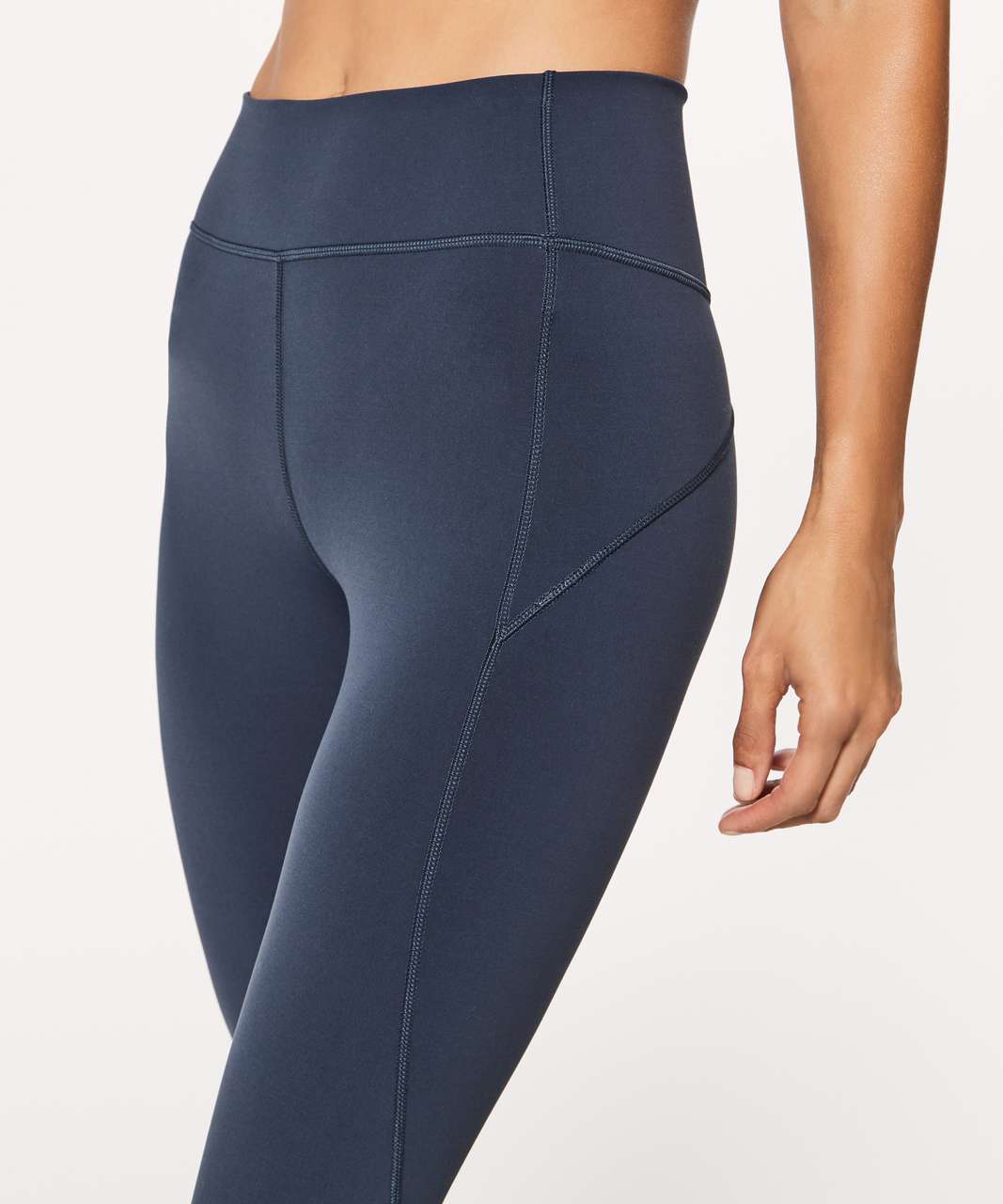 Lululemon In Movement Crop Everlux 19 Swerve Vapor Metal Grey