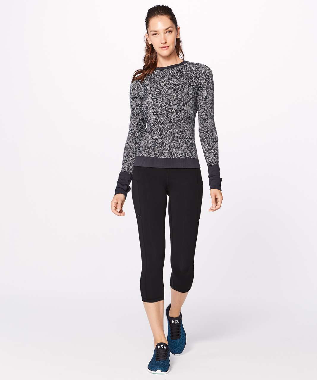 Lululemon Rest Less Pullover - Black / White (First Release) - lulu ...