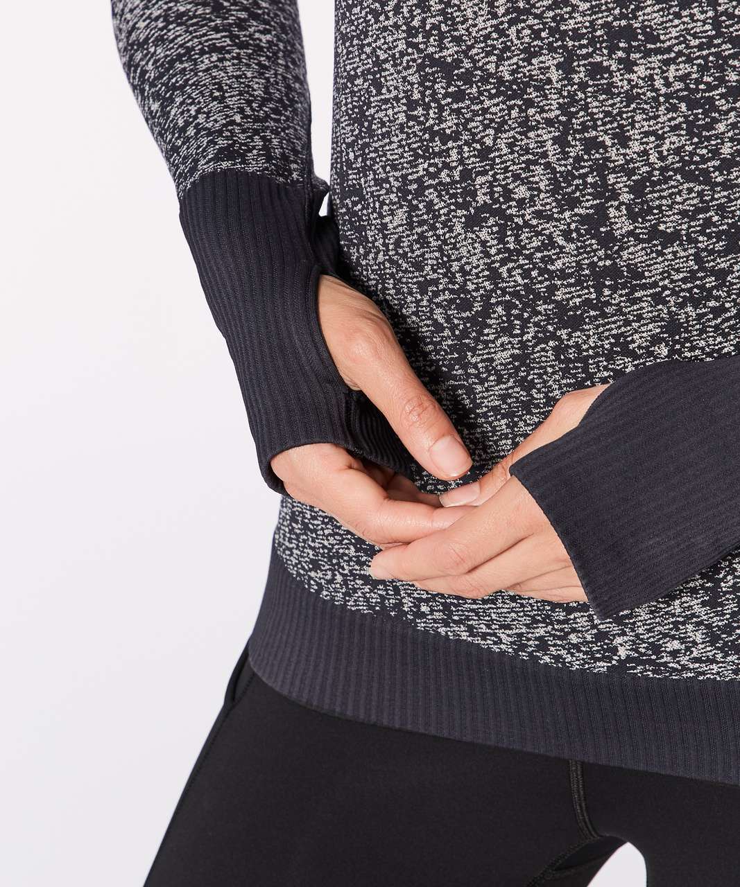 Lululemon Rest Less Pullover - Black / White (First Release) - lulu fanatics