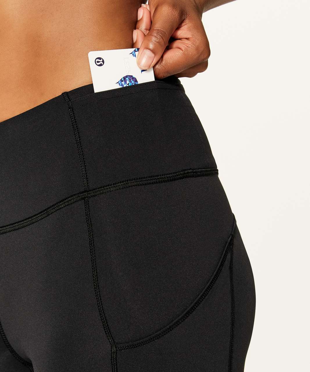 Lululemon Run: Back on Track Tight - Black / Pigment Blue