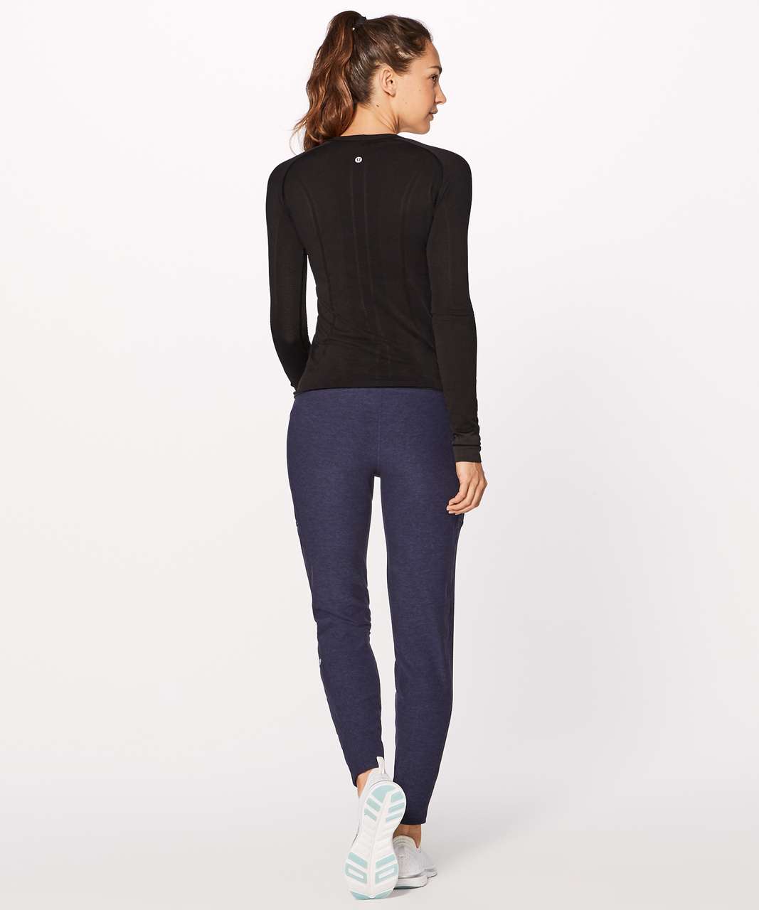 Lululemon Run On Jogger (28) - Heathered Hero Blue / Black - lulu fanatics