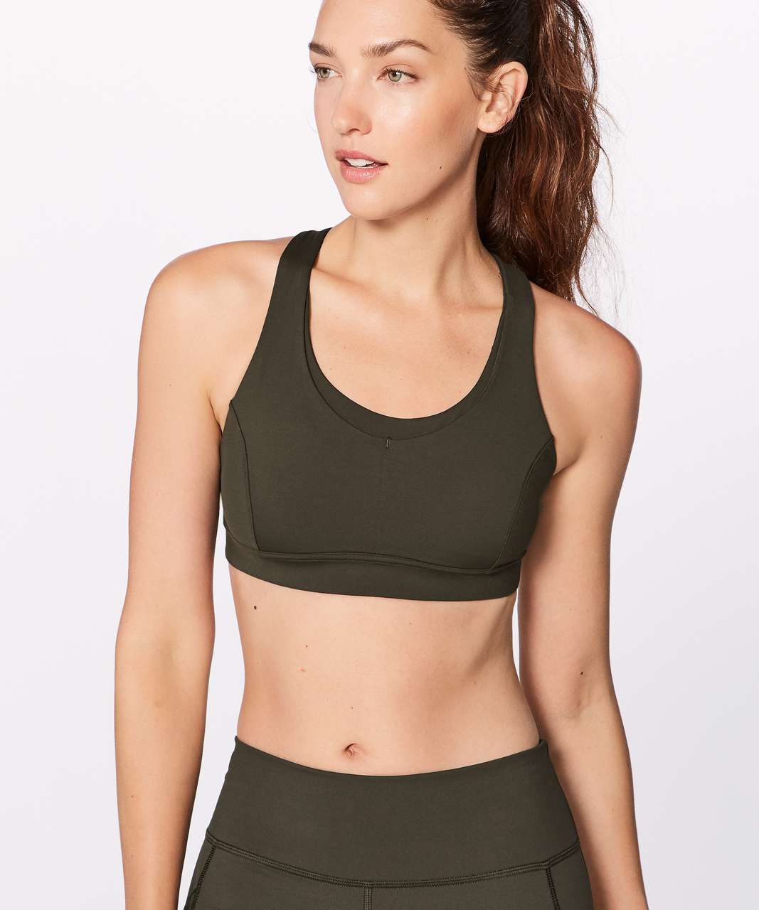 Lululemon Run On Bra - Dark Olive