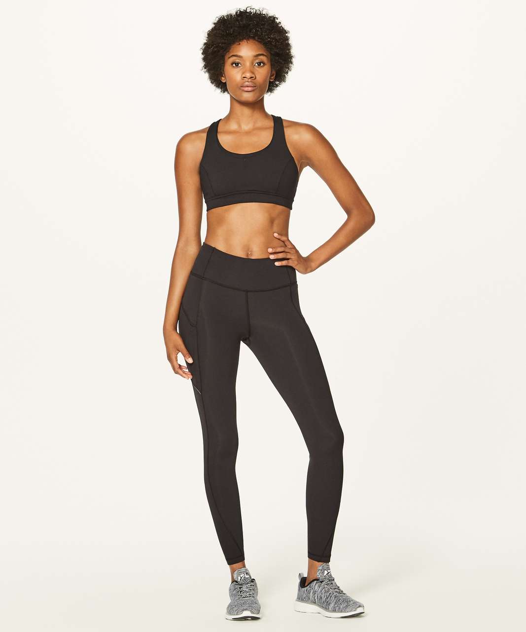 Lululemon Power Through Bra - Black - lulu fanatics