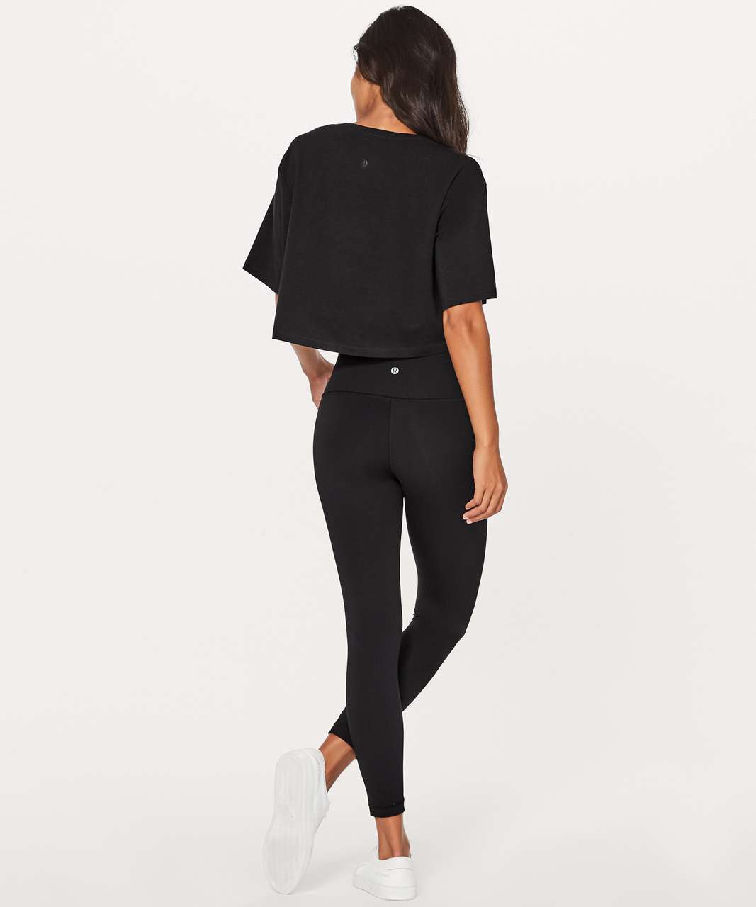 Lululemon Cortes Crop T-Shirt *Logo - Black - lulu fanatics