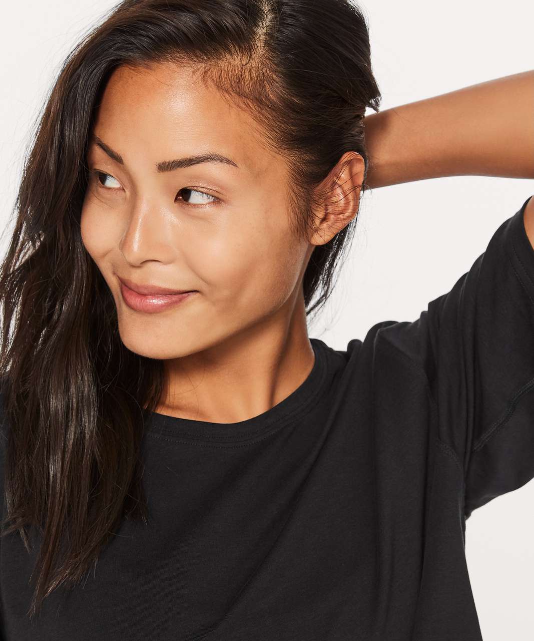 Lululemon Cortes Crop Tee (Expression) - Black