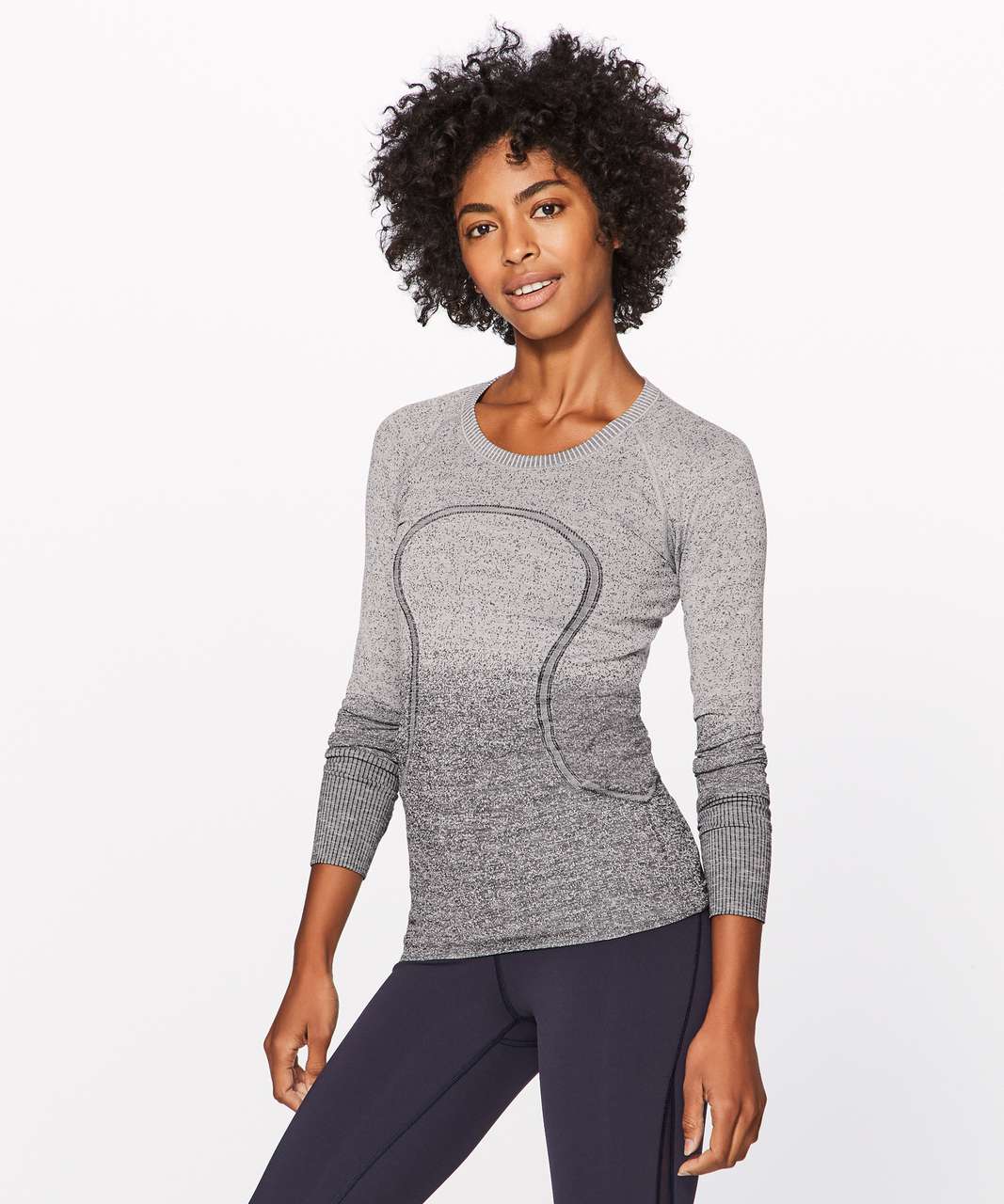 Lululemon Swiftly Tech Long Sleeve Crew - White / Dark Cast