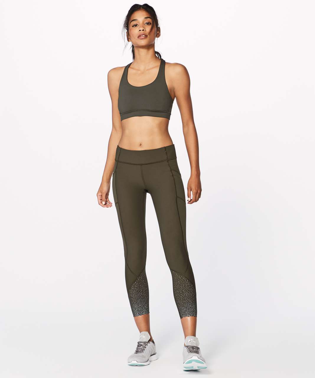 Nylora Levee Legging in Iridescent Olive Brown & Blue Dusk Combo