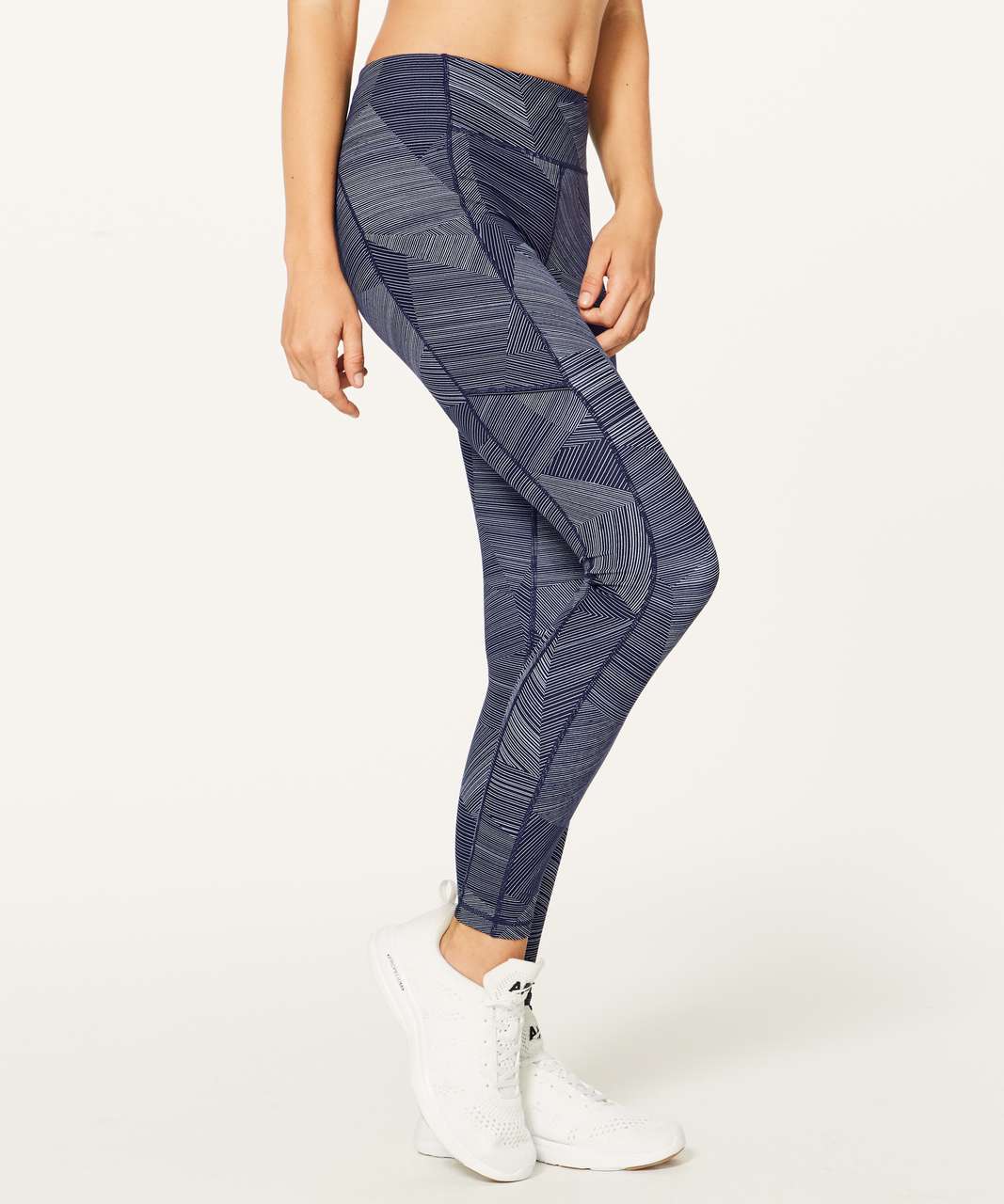 Lululemon Geometric Printed Navy Blue Leggings Size 6