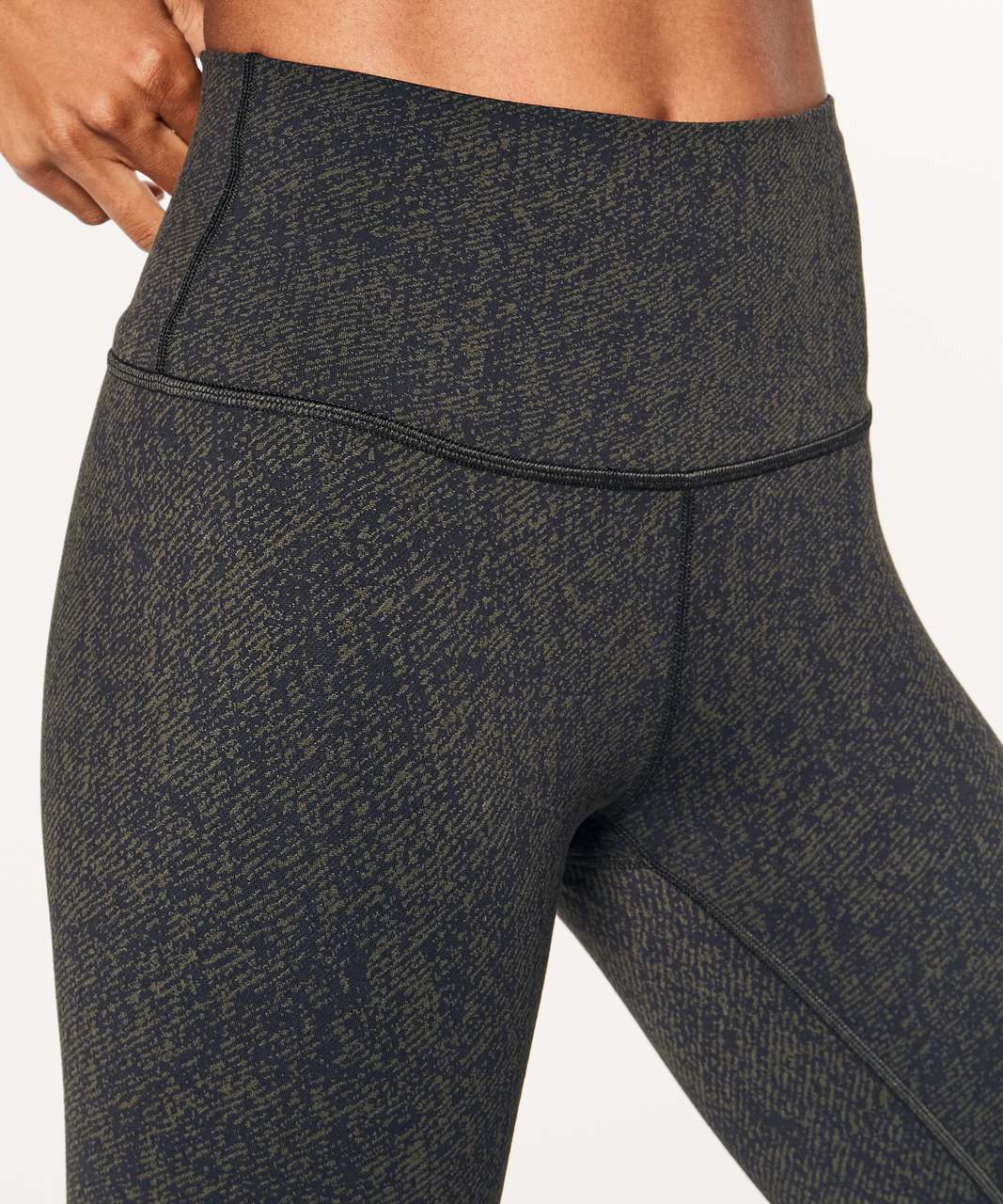 Lululemon Wunder Under Hi-Rise 7/8 Tight *25 - Luon Variegated Knit Black  Heathered Black - lulu fanatics