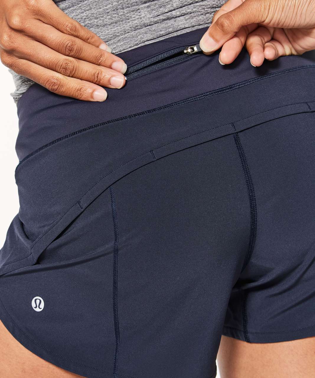 Lululemon Speed Up Short Long *4 Updated Fit - True Navy - lulu fanatics