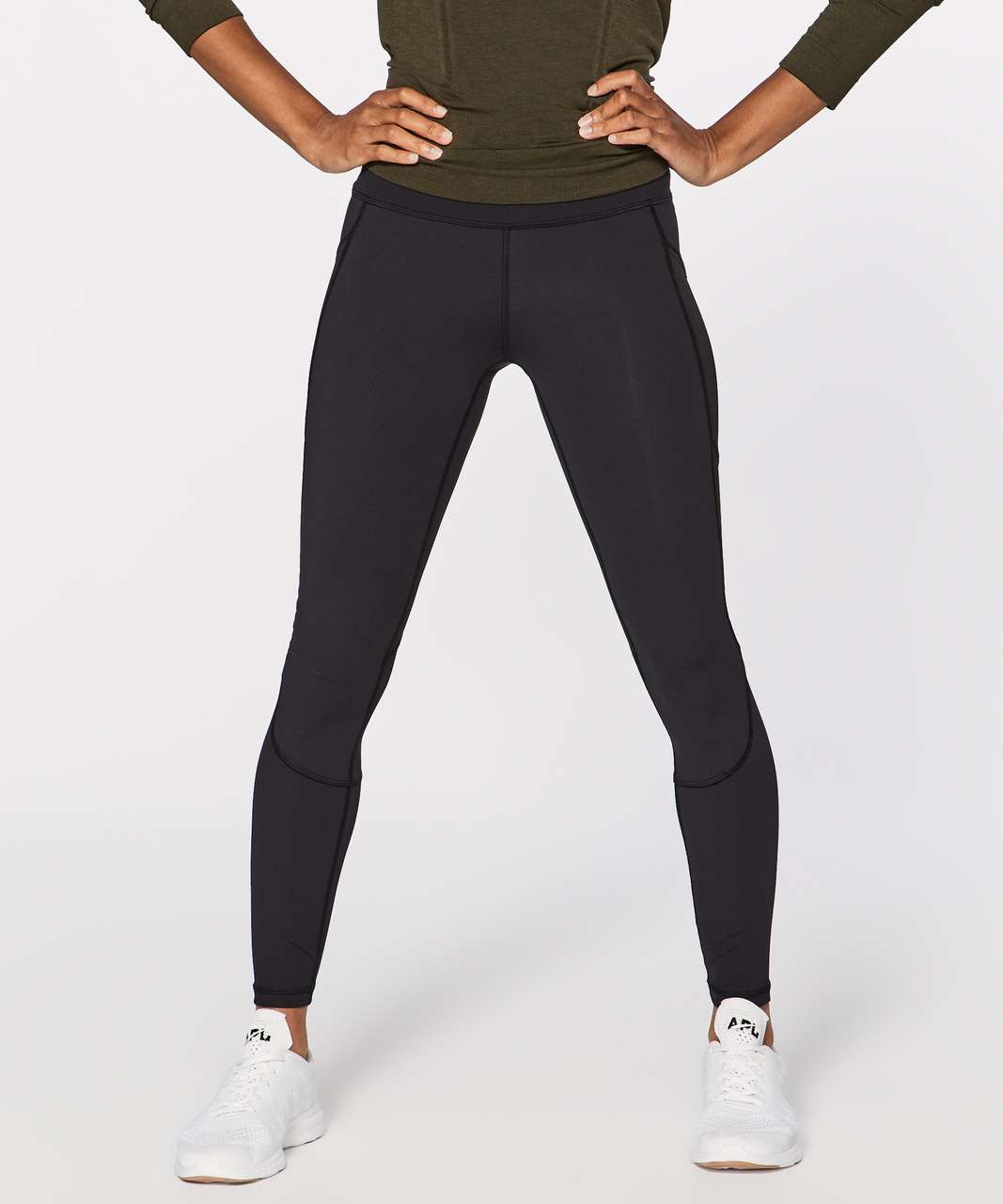 Lululemon Womens Miles Ahead Tight (28) Mesh Dark